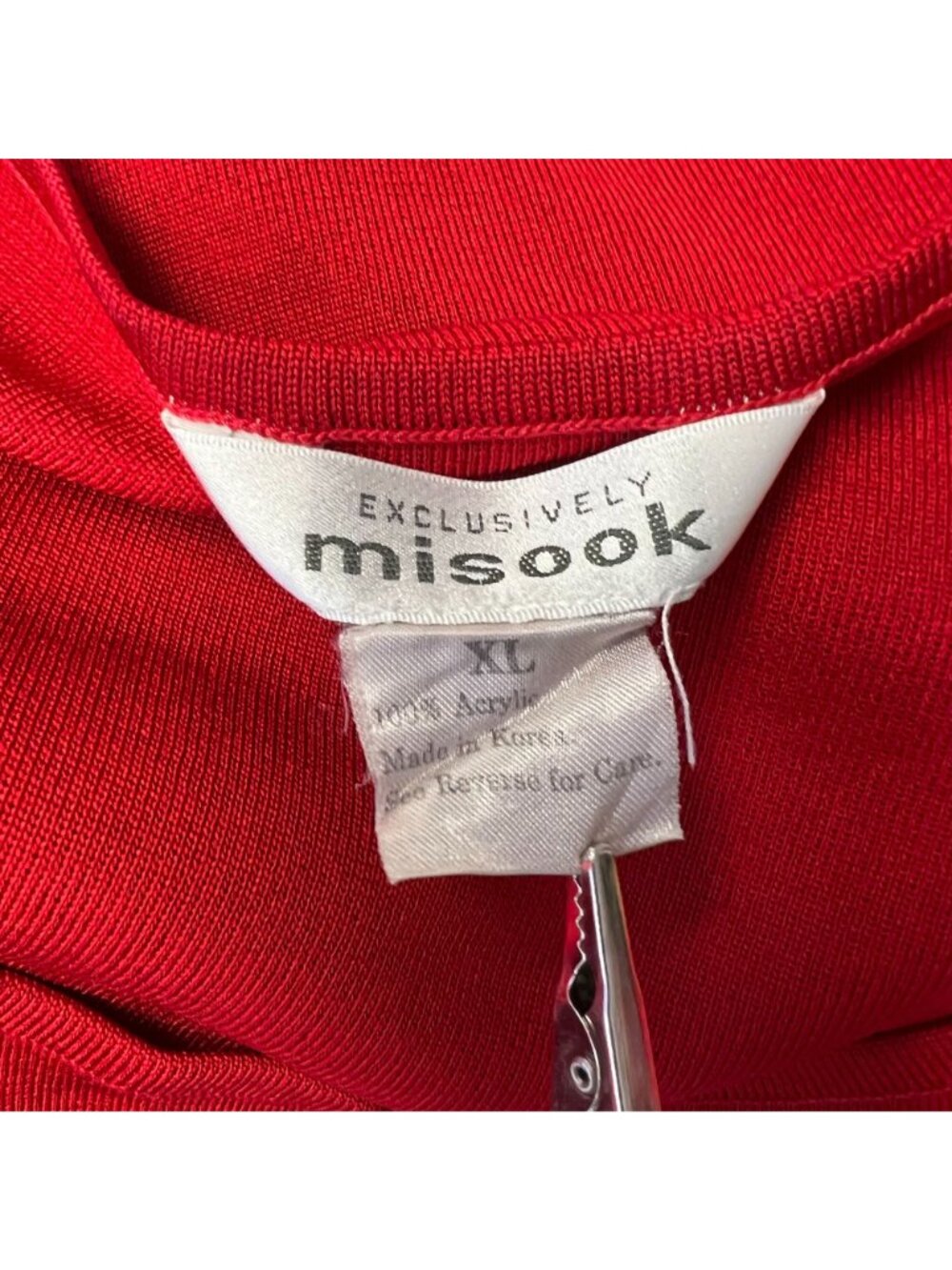 Misook Womens Sz XL Red Knit Sleeveless Scoop Neck Tank Tops - Picture 5 of 5